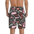 thumbnail image 3 of Naloa Various Languages Mother Men's Short Pajama Pants, Lounge Comfort Shorts with Elasticized Waistband and Side Pockets - 3X-Large, 3 of 9