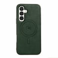 thumbnail image 3 of Magnetic Case for Samsung Galaxy S23 Luxury Premium PU Leather [Compatible with MagSafe] Shockproof Slim Anti-Scratch Dust-Proof Lightweight Phone Cover For Samsung Galaxy S23,Green, 3 of 4