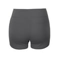 thumbnail image 3 of A2Y Women's Basic Solid Premium Cotton High Rise Bike Shorts Ash Grey XL, 3 of 6