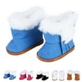 thumbnail image 3 of 1 par de zapatos de invierno para muñecas de peluche, botas gruesas para la nieve, aptas para accesorios de zapatos de muñecas de 18 pulgadas Inevent FN0027-02B, 3 of 7