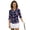 American Flag Pattern, variant on Camouflage Duck 3/4 Sleeve Women Athletic Golf Shirts Quarter Zip, Polyester Spandex Blouse for Golf, Tennis, Hiking, Running, Daily Workout