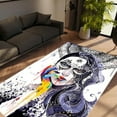 thumbnail image 3 of LaModaHome Non-Slip Rug Popular Graffiti Woman Rug: Vibrant Modern Art Design Washable Mat Child Stain Resistant Living Room Kitchen Carpet - Size: 2X3,3ft(60X100cm), 3 of 5