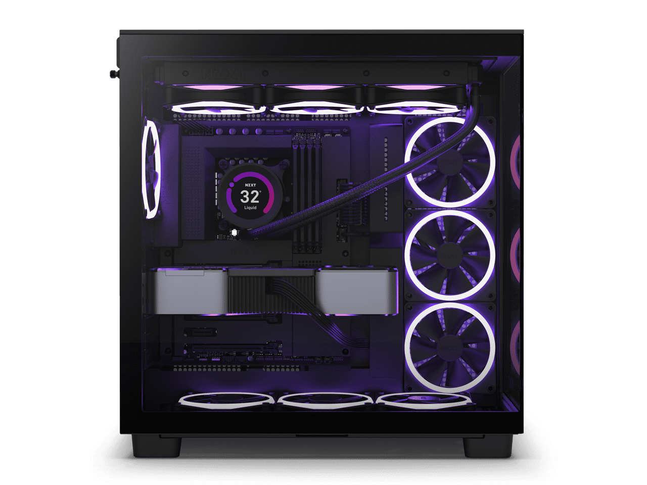 NZXT H9 Flow All Black CM-H91FB-01 - Dual-Chamber Mid-Tower