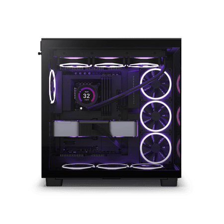 NZXT H9 Flow 2層構造ミドルタワーPCケース Black CM-H91FB-01 CS8576