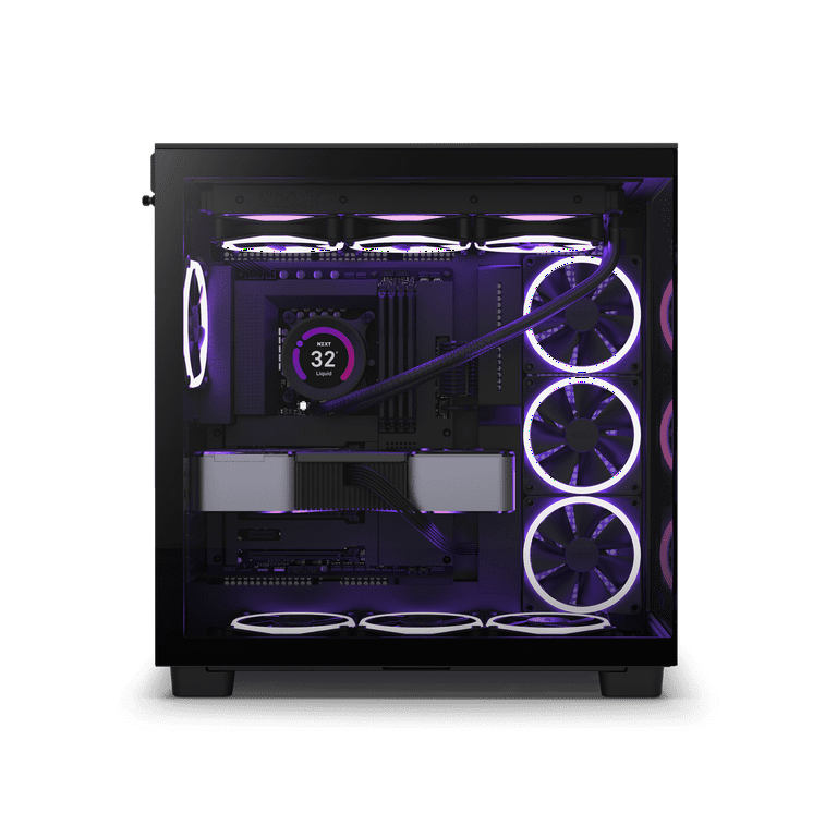 NZXT H9 Flow All Black CM-H91FB-01 - Dual-Chamber Mid-Tower