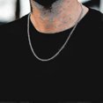 thumbnail image 2 of Collar de oro Yashi cadena de hip hop acero inoxidable 50 cm color acero, 2 of 4