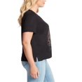thumbnail image 2 of Jessica Simpson Women's Ace Tulip Sleeve Graphic T-Shirt Black Size 3X, 2 of 3