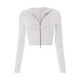 thumbnail image 4 of Tiqkatyck Crop Tops for Women, Long Sleeve Slim Fit Women's Flared Sleeve Tops Long Sleeve Hooded Shirts Crew Neck Crop Tops, Summer Tops for Women, Shirts for Women Beige L, 4 of 8