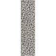 thumbnail image 1 of Unique Loom Outdoor Safari Leopard Area Rug 2' x 8' Runner Black/Light Gray, 1 of 2