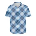thumbnail image 5 of ZRGHAOYLQ Mens Plais Shirts Casual Button Down Tshirts Big and Tall Short Sleeve Lapel Collar Shirt Tops, 5 of 5