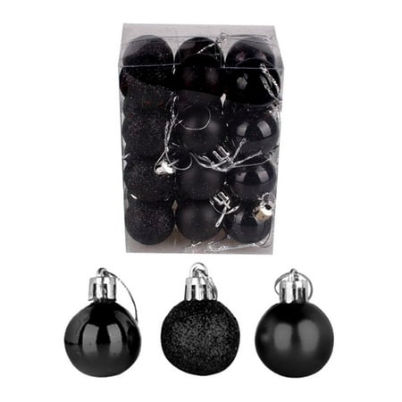 

〖Jisuan〗Home Decoration Christmas Tree Pendant Christmas Decoration Ball Plastic Christmas Display Ball Pendant 3Cm 24Pcs