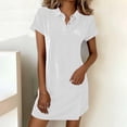 thumbnail image 2 of Avtoify Printed Short Sleeve Round Neck Loose Comfortable Short Nightgown Dresses for Women, 2 of 8