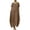 Coffee, variant on Women’s Loose Fit Short Sleeve Maxi Dress with Pockets Casual Crew Neck Solid Simple Long Dress for Daily Wear Green L