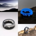 thumbnail image 2 of K-KED Hot Fashion Wood Ring Feature Ring Resin Ring Luminous Ring for Men and Women-blue-green-9, 2 of 6