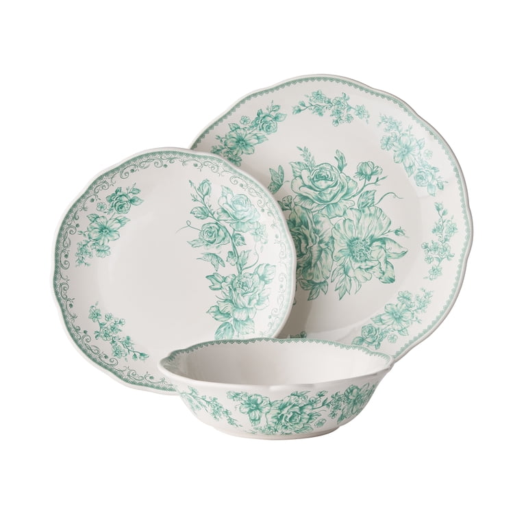 Floral Stoneware Dinnerware Set, 12-Piece photo 1