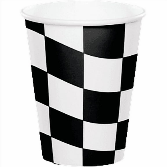 Hoffmaster Group 373344 9 oz Race Theme Party Hot & Cold Cups - 8 per Case - Case of 12