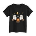 thumbnail image 5 of CAUYDY Halloween Shirts for Kids Toddler Pumpkin Ghost Skeleton Cotton Tshirt Clothes(Black,7-8 Y), 5 of 5