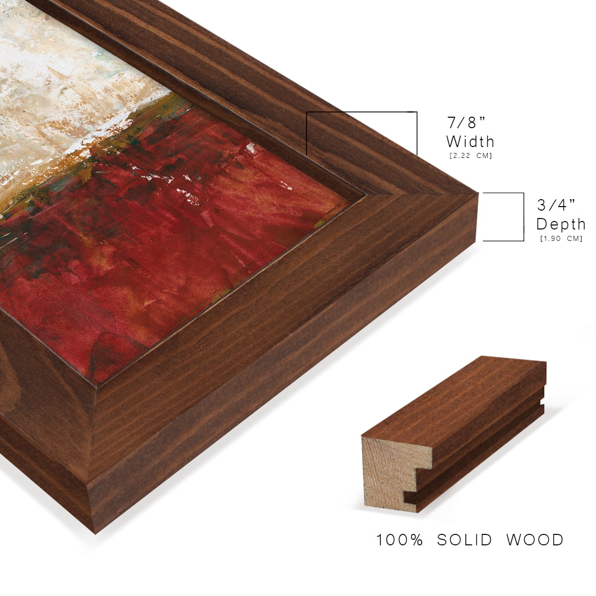 August Horizon I -Framed Print w/glass-Chestnut