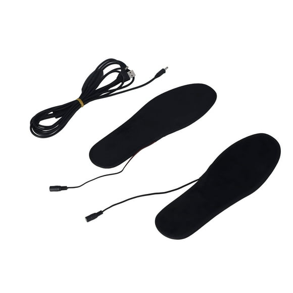 5V USB Adjustable Temperature Heated Insoles - EVA Soft, Cuttable Design for Custom Fit, 40-50℃ 3 Gears, Safe Carbon Fiber Heating, Unisex & Kids Suitable, Size 39-40 (Asian Size), Includes