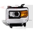 thumbnail image 5 of For 2014-2019 GMC Sierra Black Housing Clear Lens Amber Signal Reflectors Projector Headlight Headlamps Assembly Pair - 1500 2500HD 3500HD 2500 3500 HD, 5 of 9