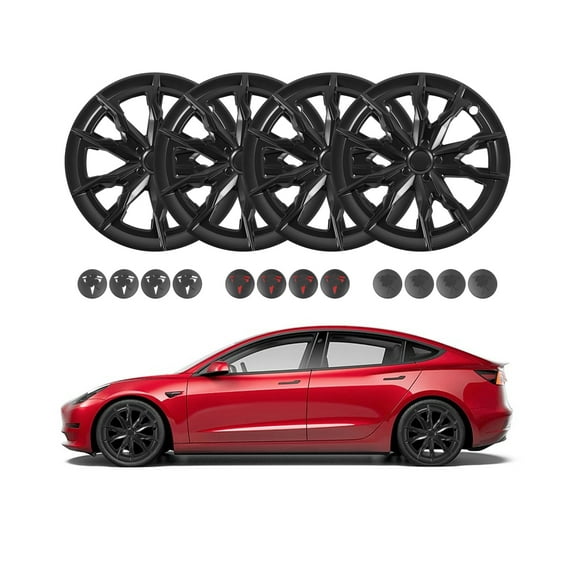 Set Of 4 Wheel Covers Holy Dipper Model Hubcaps For 2017-2023 Tesla 3 18 inch Except Highland