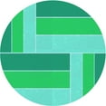 thumbnail image 1 of Ahgly Tapis Rond Lavable en Machine Intérieur Transitionnel Vert Printemps, 3 Pieds Rond, 1 of 7