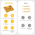 thumbnail image 4 of CHITOOMA Wood Bamboo Kitchen Drawer Organizer,Expandable Silverware Holder,Adjustable Kitchen Utensil Tray,for Forks, Spoons and Knives,8 Slots,Large, 4 of 12