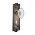 thumbnail image 3 of Nostalgic Warehouse 754764 Meadows Plate Keyhole Crystal Victorian Knob Passage, Backset Size: 2.375", Antique Brass, 3 of 4