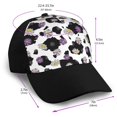 thumbnail image 2 of Xecao Daisies Flowers print unisex vintage washed baseball cap, a soft and adjustable hat perfect for any casual style., 2 of 5