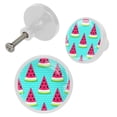 thumbnail image 2 of 4 Pcs Watermelon Knobs for Kitchen Cabinet Cupboard Dresser Bookcase Drawer Pulls Handles Round Home Decor, 2 of 5