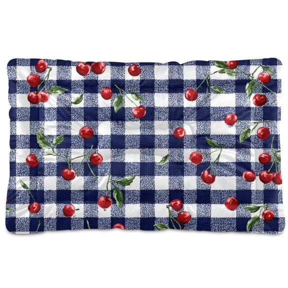 Cozy Mat Pet Bed Indoor Outdoor Warm Soft For Cat Dog Puppy(S/M) Cherry Checkered