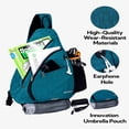 thumbnail image 3 of WATERFLY Unisex Large Capacity Nylon Sling Cross-Body Shoulder Chest Bag,Teal Blue, 3 of 6