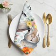 thumbnail image 2 of Easter Plaid Cloth Napkins, Spring Watercolor Bunny Flower Teal Checkered Washable and Reusable Dinner Napkins Set of 6, Table Napkin for Kitchen Party Birthday Wedding Hotel Housewarming 20"x20", 2 of 9