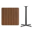 thumbnail image 4 of Bowery Hill 36" Square Restaurant Bar Table in Black and Walnut, 4 of 4