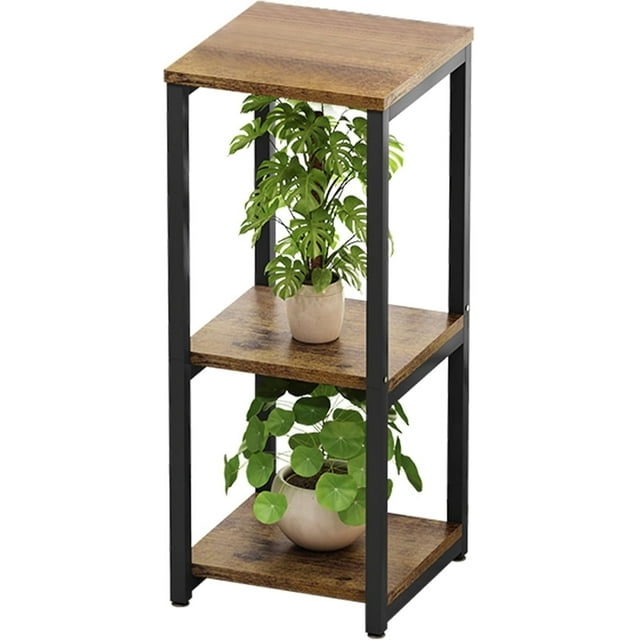 Support pour Plantes d'Intérieur, Coin, Haut, en Métal, Moderne, Étagère de Rangement pour Fleurs, Support pour Plantes pour Salon, Balcon, Jardin ( - Rond)