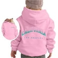 thumbnail image 2 of ZHOGXU Big Boys Girls Hoodies With Pocket Long Sleeved Letter Printed Comfortable Loose Soft Sweatshirts Tops For Daily Wear Pink 3-4 Years, 2 of 4