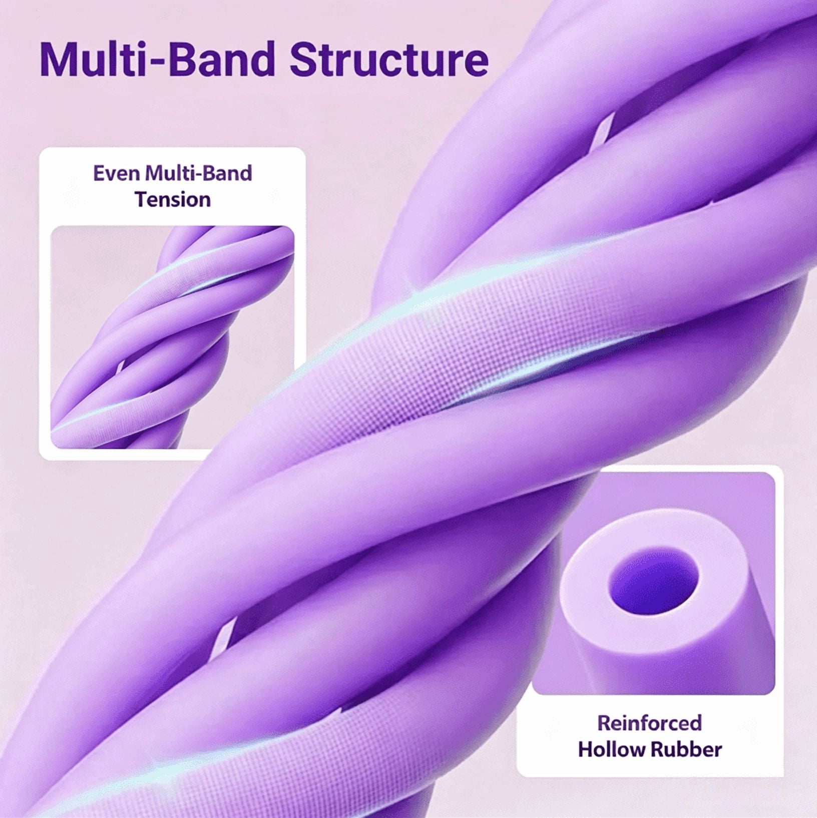 Pedal Resistance Bands with Handles, Upgrade 6-Tube Foot Pedal Resistance Band, Multifunction Tension Rope for Home Workout, Resistance Band for Arms, Legs, Abdomen, Waist Training