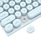 thumbnail image 2 of M Buder Teclado Gamer Alámbrico USB 104 Teclas Redondas Retroiluminado Ergonómico Pies Plegables Teclas Multimedia Ideal para PC Computadora de Escritorio y Laptop, Color Azul, 2 of 9