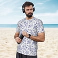 thumbnail image 4 of Wukai Floral Butterfly Print Men's Short-Sleeved Mesh T-Shirt,Quick-Dry Short Sleeve Workout T-Shirt-5X-Large, 4 of 8