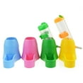 thumbnail image 3 of HEVIRGO 80/125ml 3 in 1 Pet Hamster Squirrel Water Bottle Bowl Base Hut Food Feeder Nest Blue Plastic, 3 of 8
