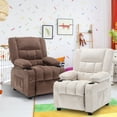 thumbnail image 6 of JONPONY Kids Recliner Chair,Push Back Toddler Recliner with Cup Holders & Side Pockets,Adjustable Footrest & Headrest Kids Sofa for Boys Girls 3+ Age Group, Brown, 6 of 12