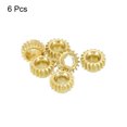 thumbnail image 3 of Unique Bargains Classical Guitar String Tuning Peg Gear 4.4mm Inner Hexagon Hole Gold Tone 6Pack, 3 of 5