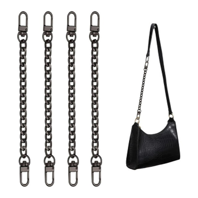 Correa de cadena de monedero Macarena 4 piezas 7,9 pulgadas DIY Extensor Negro