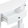 thumbnail image 4 of U-Style Curved Console Table with 3 Drawers 51.1“ White, 4 of 5