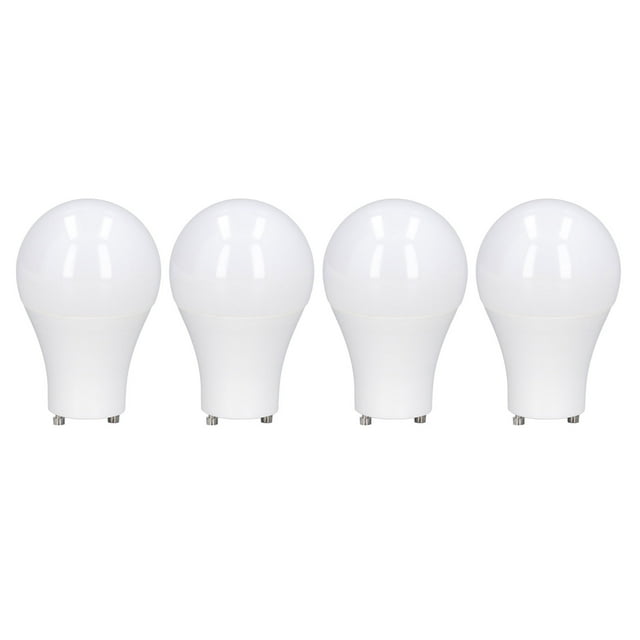 Bombilla LED GU24 de alto brillo y bajo consumo, 4 unidades, A19, para dormitorio y oficina, 120 V