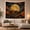 Autumn Moon Cottage, variant on Autumn Nature and Home Illustration Tapestry