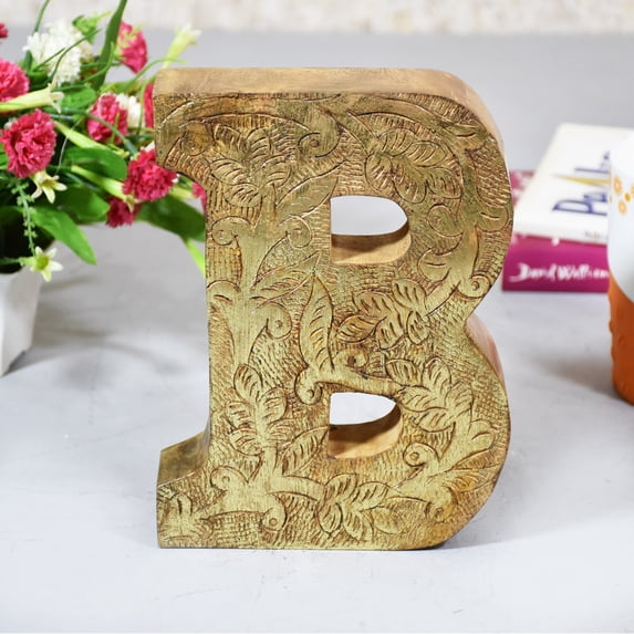 Handmade Eco-Friendly Wall Décor "B" Alphabet Letter Block
