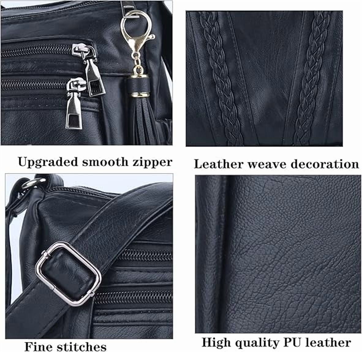 Verstarlin Crossbody Bags For Women Pocketbooks Soft PU Leather Purses and Handbags Multi Pocket Shoulder Bag