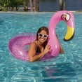 thumbnail image 2 of PoolCandy Flamingo Inflatable Pool Float - 36 In. Pink Ride-On Tube, 2 of 2