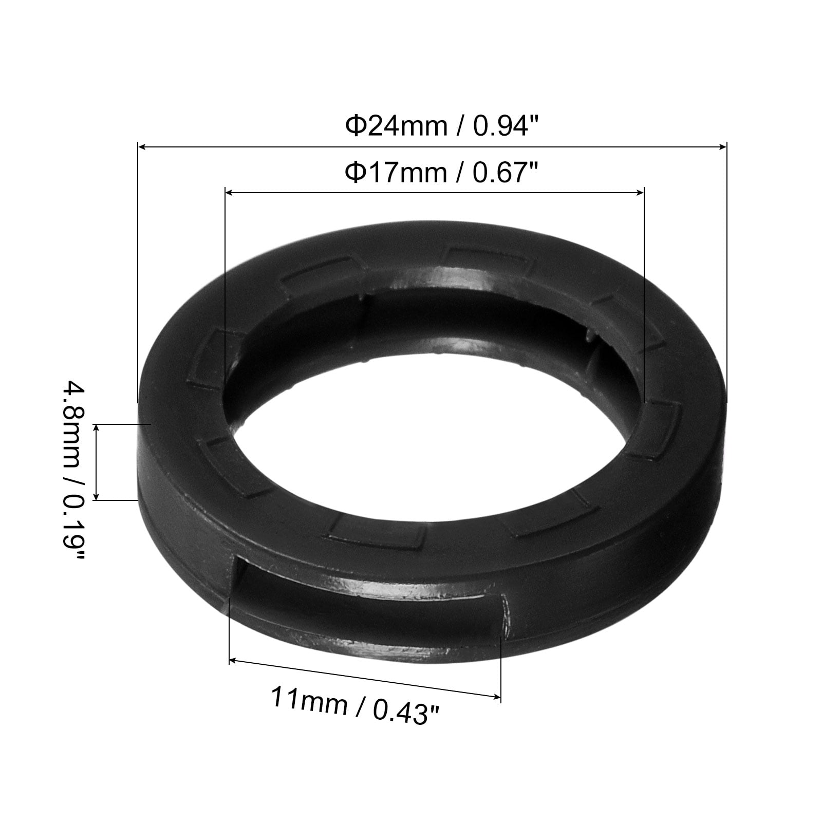 Unique Bargains Key Cap Cover Rings Keys Identifier Coding Tags Silicone Sleeve Black